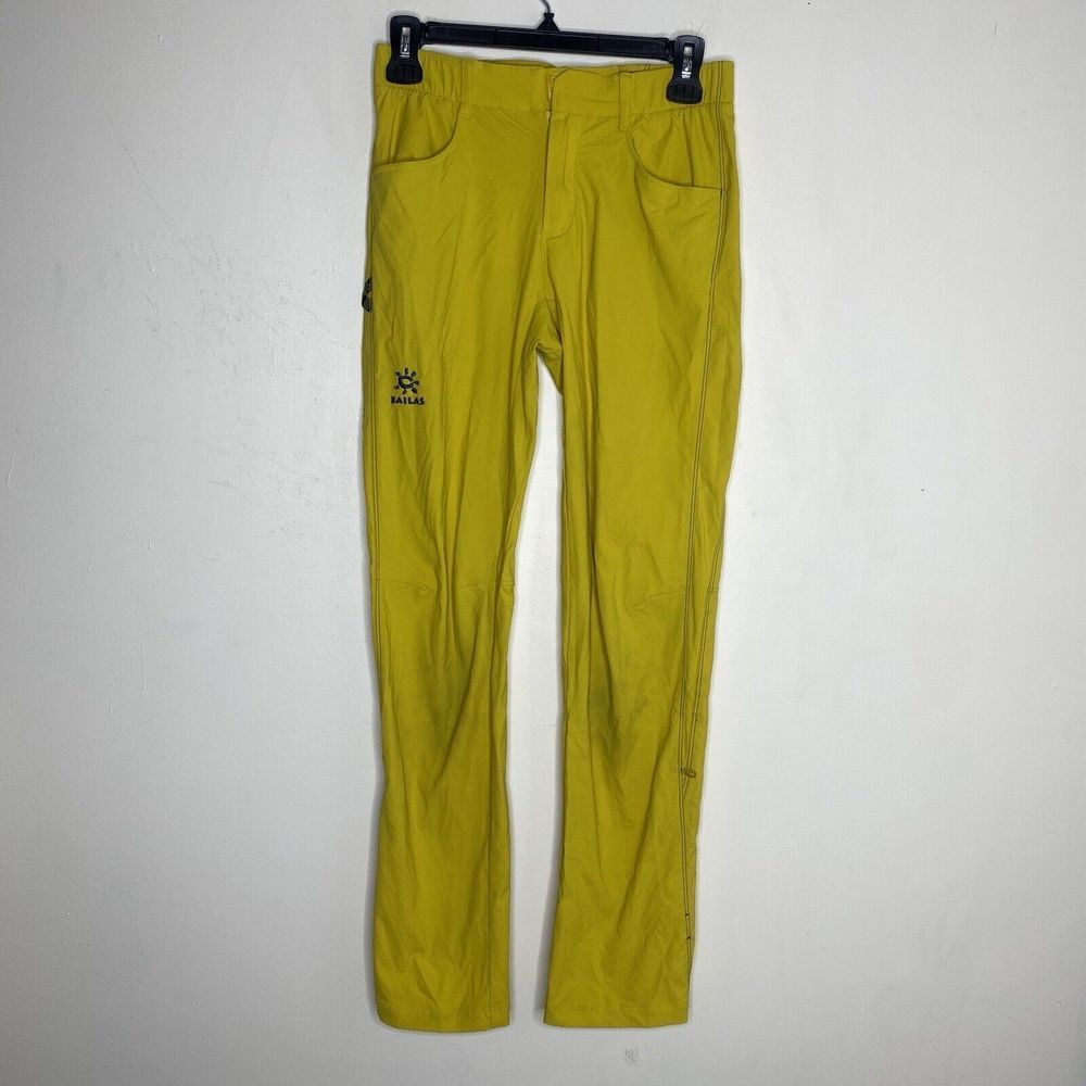 Kailas Quick Dry Climbing Bouldering Outdoor Pants Yellow Pockets Women's Small